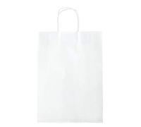 folia 23100 Lot de 15 Sacs Cadeaux XL en Papier Kraft 110 g/m² Blanc 31 x 42 x 11 cm
