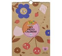 folia 23131 - DIY Photo Calendar CRAFTY MEMORIES, DIN A4, Calendrier de bricolage en papier kraft à personnaliser, calendrier mural avec reliure à spirale
