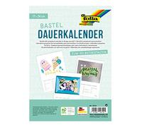 Folia Calendrier à spirale 2314 – à personnaliser, 17×24 cm, 13 feuilles, blanc, impression noire