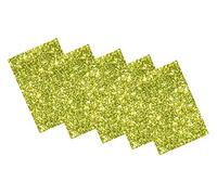 folia 231951 Lot de 5 Feuilles de Caoutchouc Mousse pailletée Autocollantes d'un côté Vert Clair 20 x 29 cm Épaisseur env. 2 mm pour décorer, bricoler et créer des Autocollants