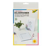 Folia 2333/2 - Lot de Cadres Photo Vierges à Personnaliser - Idéal à Coller avec des Pierres de mosaïque - Blanc