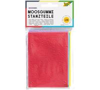 folia 2353 Lot de 130 Lettres de l'alphabet en Caoutchouc Mousse Couleurs Assorties Env. 1,5 cm Idéal pour Le Scrapbooking, la Fabrication de Cartes et Les travaux créatifs