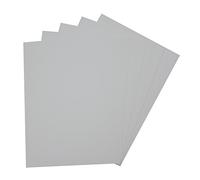 Folia 23580 - Caoutchouc mousse - 5 feuilles - 2 mm - Environ 29 x 40 cm, gris clair, idéal pour de nombreux de bricolage