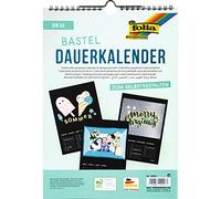 Folia 23601 - Durée Calendrier avec Reliure à Spirale, DIN A4, Noir