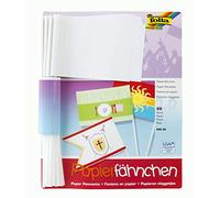 Folia 2371 - Papier Drapeaux, DIN A6, Longueur 30 cm, 20 pièces, Blanc