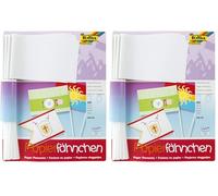 Folia 2371 - Papier Drapeaux, DIN A6, Longueur 30 cm, 20 pièces, Blanc (Lot de 2)