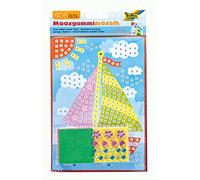 Folia 10071259 Mosaïque en Caoutchouc Mousse-Motif bateau-405 pièces, Bleu, Vert, Rose, Rouge, Blanc, Schiff