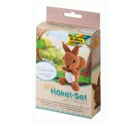 Folia 23909 Mini Crochet, Approx. 7-9cm Tall Complete Set for Creating Cute Squi