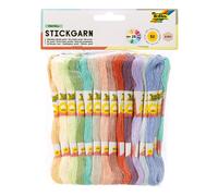 folia 23993 Pastel Embroidery Thread, 100% Cotton, 52 Docks of 8 m in 26 Assorte