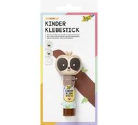 folia 2413-Kinder Klebestick Sloth, 10 g, bâton incolore avec Motif Paresseux et Capuchon 3D, sans Acide ni solvant, Colle pour Papier et Carton, Glue, Colorless