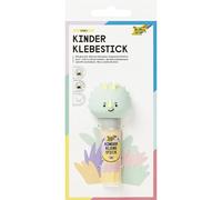 folia 2414-Kinder Klebestick Dino, 10 g, bâton incolore avec Motif de Dinosaure et Bouchon 3D, sans Acide ni solvant, Colle pour Papier et Carton, Glue, Colorless