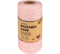 folia 24994 Macrame Yarn Misty Rose 100% Cotton 100 m Twisted Yarn in Dusky Pink