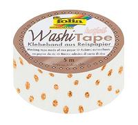 folia 26101 - Washi Tape, Hot Foil Or Rose Dots, env. 5 m x 15 mm