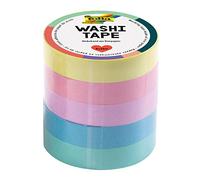 Folia – Ruban adhésif décoratif Washi-tape Unipastel – Kit de 5 – Noir