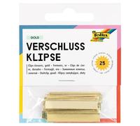 Folia Clips de fermeture 289 – doré, env. 3 cm, 25 pièces