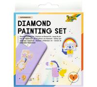 folia 31804 - Diamond Painting Set SUPERHEROES, autocollants avec motifs de super-héros et accessoires, set de bricolage pour créer des autocollants avec des pierres scintillantes