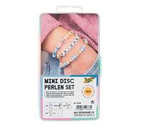 folia 32019 - Set de Perles Mini Disc avec boîte de Rangement, 1.832 pièces avec Perles à Lettres, Perles Mini-Disc, Perles Smiley, Perles en Or y 2X élastiques