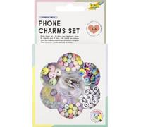 Folia 32029 - Phone Charms Set RAINBOW SMILE, 349 pièces | Set de perles avec boîte de rangement, Mini-Disc, perles Smiley, pendentifs etc.