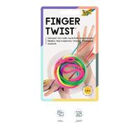 folia 33177 - Jeu de Fils Finger Twist - Aspect Arc-en-Ciel Tendance - Environ 160 cm de Long - Jeu de Doigts pour garçons et Filles à partir de 5 Ans - Idéal comme Petit Cadeau, Petit Cadeau et pour