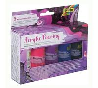 folia 35119 - Pouring Lot de 5 couleurs intenses de 60 ml, avec mélange de mélange de pouring