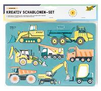 Folia Pochoirs créatifs 40612 Adventure - modèles à colorier, compatibles crayons/feutres - Lot de 6