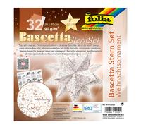 folia 410/2020 Bascetta Décoration de Noël en forme d'étoile Blanc/cuivré 32 feu