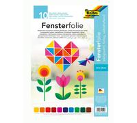 Folia 455409 - Window Film, 23 x 33 cm, 10 Sheets, Assorted Colours Single