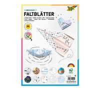folia 470/2130 Lot de 50 feuilles pliées avec motif imprimé DIN A4, 80 g/m², 10 motifs différents, instructions de montage incluses (français non garanti)