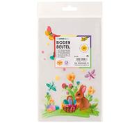 folia 476 - Lot de 10 Sacs à Fond avec Impression de Pâques, Taille L, Environ 14,5 x 23,5 cm, pour emballer Individuellement des Biscuits, des Bonbons et Bien Plus Encore