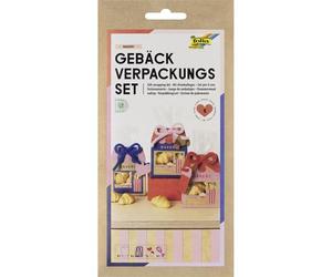 folia 48205 - Kit d'emballage pour pâtisseries BAKERY, 6 sachets cadeaux décorés de nœuds et d'étiquettes, avec 6 fils chenillés de 40 cm, pour bonbons et pâtisseries