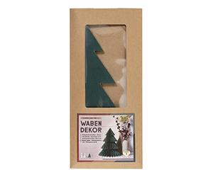 folia 49201 - Décor nid d'abeille Classic Xmas Tree, Pendentif de Noël, Hauteur env. 32 cm, décoration de Noël Pliable pour l'intérieur