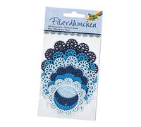 Folia 52293 Blue Picture Frame Set Picture Frame - Picture Frames (Felt, Blue, Picture Frame Set, Round)