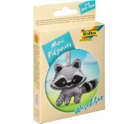 Folia Kit de couture en feutre Mini Pendentif Raton Laveur 12 pièces pour enfants