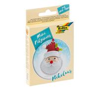 folia 52915 Kit de Couture en Feutre pour Enfants Mini Ligne de Feutre, Pendentif Père Noël, 9 pièces - Kit de Couture en Feutre pour la Fabrication d'un Pendentif Cousu à la Main