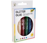 Folia 570 - Paillettes, 6 stylos de Colle avec 9.5 ML Chaque, 6 Couleurs Assorties
