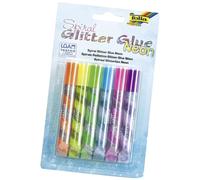 Folia 576 Glitter Glue Spiral Neon 6 Stifte Spiral Neon Pens