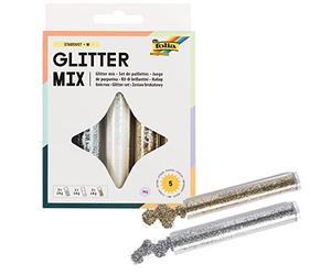 Folia 57801 Lot de 5 Tubes de Poudre pailletée 14 g Idéal pour décorer et saupoudrer Vos travaux manuels