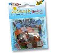 folia 58209 Tuile pour mosaïque, 10 x 10 mm, 190 pièces, résine synthétique, givre, 20 couleurs, multicolore (1 pièce)