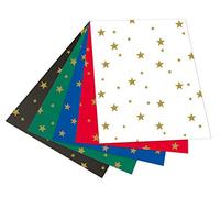 Folia 5899 Carton avec étoiles 50 x 70 cm 10 Feuilles Assorties
