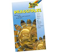 Folia Pochette 3 Feuilles Métal À Repousser 185 X 290 Mm Or