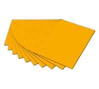 folia 6116 Lot de 10 Feuilles de Carton Photo Jaune foncé, 50 x 70 cm, 300 g/m², pour Le Bricolage et la création de Cartes, Images de fenêtre et pour Le Scrapbooking