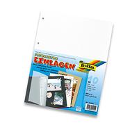 folia 62900 Lot de 10 Feuilles cartonnées pour Photo, 4 perforées, A4, Blanc