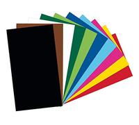 folia 63509 - Lot de 20 Feuilles de Papier de Couleur mélangées env. 35 x 50 cm, 130 g/m², 10 Couleurs Assorties pour Loisirs créatifs et création de Cartes, Photos de fenêtre et Scrapbooking