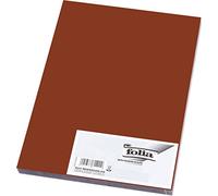 Folia – Feuilles de papier couleur 6385 A3 130 g/m² Marron chocolat – Lot 50