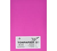 Folia 6423 Coloured Paper Pink, DIN A4, 130 g/m², 100 Sheets, for Crafts and Cre