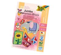 folia 666 Jumbo Photo Card Block 24 x 34 cm 25 Sheets Assorted Colours The Ideal