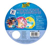 folia 682001 Lot de 20 découpes de lanternes en Papier Transparent 115 g/m² pour lanternes Rondes Ø 16,8 cm