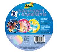 folia 682002 Lot de 20 lanternes en Papier Transparent 115 g/m² pour lanternes Rondes Ø 16,8 cm