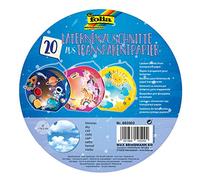 folia 682003 Lot de 20 lanternes en Papier Transparent 115 g/m² pour lanternes Rondes Ø 16,8 cm