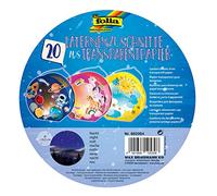 folia 682004 Lot de 20 lanternes de Nuit en Papier Transparent 115 g/m² pour lanternes Rondes Ø 16,8 cm